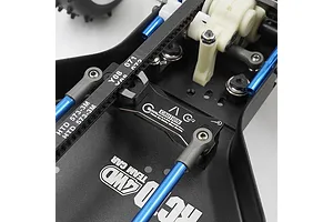 Yeah Racing Aluminium Servo Mount &amp;amp; Chassis Brace Set - Black image 2