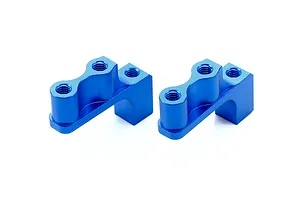 Tamiya Aluminium Servo Stays 2Pcs - Blue