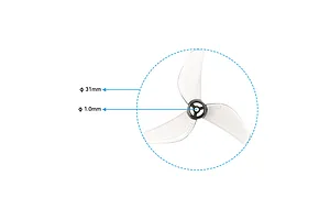 BetaFPV Gemfan 1207 3-Blade Propellers 4Pcs - Clear Grey image 3