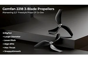 BetaFPV Gemfan 2218 3-Blade Propellers 4Pcs - Clear Grey image 4