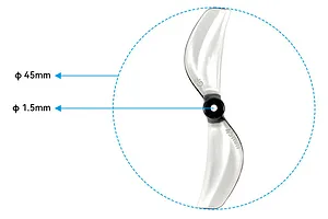 BetaFPV Gemfan 45mm 2-Blade Propellers 4Pcs - Blue image 3
