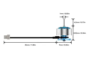 BetaFPV 0702SE II 27000KV Brushless Motors 4Pcs - Blue/Silver image 4