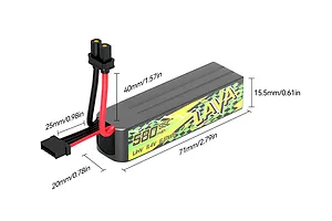 BetaFPV 11.4V 580mAh 95C 3S LiHV Soft Case LiPo Battery 2Pcs image 4