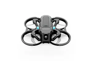 BetaFPV Aquila20 HD FPV drone viewed from the front, featuring a black ducted frame, central camera, and blue accents on a white background.