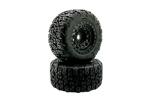 Method RC 4.9" Terraform Belted All-Terrain Tyres on Black Array Rims - Glued Wheels 2Pcs