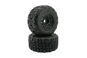 Method RC 3.8" Terraform Belted All-Terrain Tyres on Black Array Rims - Glued Wheels 2Pcs