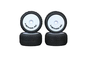 Method RC 1/28 NitraGrip Tyreson White Aero Wheels 4Pcs