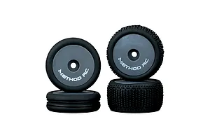 Method RC 1/24 NitraGrip Tyreson Grey Aero Wheels 4Pcs