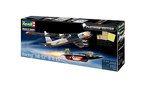 Revell 1/72 scale Boeing NB-52 Stratofortress and X-15 Platinum Edition plastic model kit box showing finished aircraft models in flight.