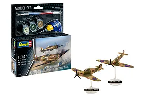 Revell 1/144 Spitfire Mk.ia and Hurricane Mk.i Scaled Plastic Model Starter Kit