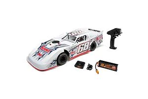 Losi 22S Dirt Late Model RC Dirt Oval Car Electric Brushless 2WD 1/10 Scale RTR Combo - White
