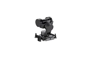 A black CaddxFPV GM3 V2 gimbal unit shown against a black background.