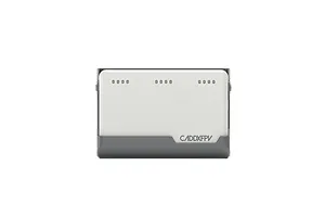 CaddxFPV 2S battery charger dock in white and grey with three sets of four indicator lights and the CaddxFPV logo.