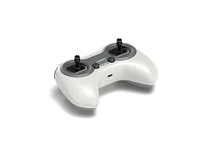 CaddxFPV Alink 2.4GHz 10ch transmitter in white and grey, featuring two black gimbals and a central USB-C port.
