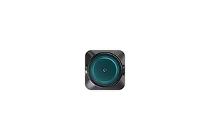 Front view of a CaddxFPV Gazer analog FPV camera showing the circular lens centered in a square black housing.