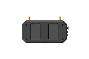 A black Walksnail Ascent VRX receiver module with two gold antenna connectors on a white background.
