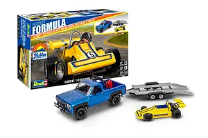 Revell 1/25 1978 Chevy 4X4 Pickup with Go-Kart &amp; Trailer Scaled Plastic Model Kit