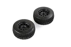 Rovan 1/5 5SC Tyres on Black Rims - Beadlock Wheels 2Pcs