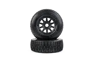 Rovan 1/5 5SC Front Tyres on Black Rims - Beadlock Wheels 2Pcs image 8