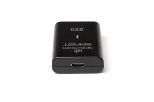 Spektrum S20 Smart USB-C LiPo charger unit in black, showing the USB-C input port and branding on a white background.