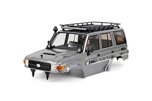 RGT 1/10 Rescuer LC76 Painted Clipless Body Shell - Silver Grey