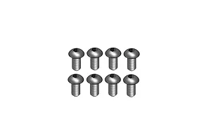 RGT 3x6mm Fine Thread Button Head Screws 8Pcs