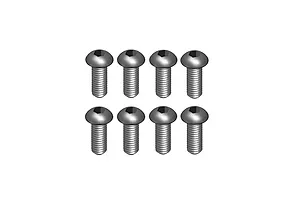 RGT 3x8mm Fine Thread Button Head Screws 8Pcs