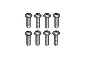 RGT 3x10mm Fine Thread Button Head Screws 8Pcs