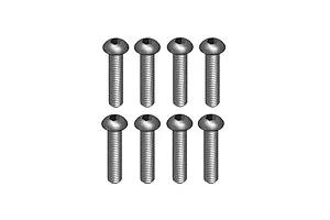 RGT 3x14mm Fine Thread Button Head Screws 8Pcs