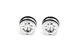 RGT 1/10 Crawler Rims 2Pcs - Electroplated Silver