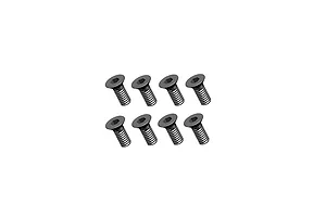 RGT 2x5mm Fine Thread Countersunk Head Screws 8Pcs - Black