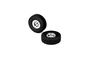 RGT 1/10 Wildpeak A/T Crawler Tyres on Silver Rims - Glued Wheels 2Pcs