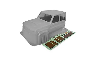 RGT 1/10 LC79 Land Commander Painted Body Shell Cab - Grey