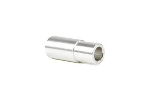 A single silver-coloured cylindrical metal clutch spacer for RC engines, shown against a plain white background.