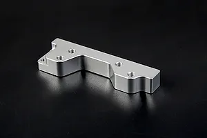 A silver Rovan aluminium engine mount for RC vehicles, featuring a machined metal design with multiple threaded mounting holes.