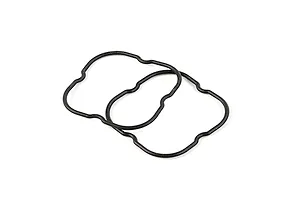 Two black rubber seals for Rovan RC vehicles, shown against a plain white background.