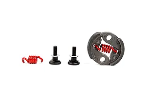 Rovan 8000RPM heavy duty RC clutch set including a clutch assembly, two mounting bolts with washers, and a spare red clutch spring.