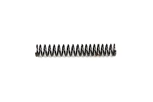 A single black metal coil spring for an RC car brake connecting rod, isolated on a white background.