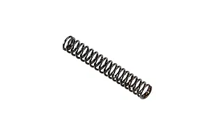 A single dark grey metal coil spring for an RC car brake assembly, shown against a plain white background.