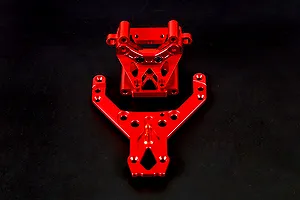 Rovan Black Aluminium Front Bulkhead Set w/ Upper Plate image 8