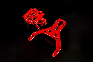 Rovan Black Aluminium Front Bulkhead Set w/ Upper Plate image 11