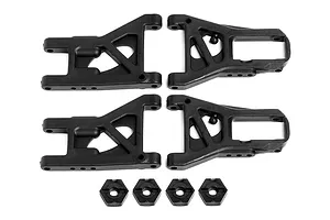HPI Nitro RS4 3 Drift Complete Lower Suspension Arm Set w/Wheel Hexes image 16010
