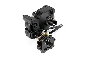 Rovan 1/5 scale Baja plastic gear differential transmission assembly on a white background.