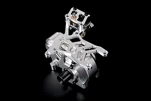Rovan 1/5 scale silver aluminium gear differential transmission assembly for RC Baja vehicles.
