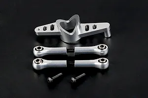 Rovan Silver Aluminium Dual Steering Mounts Set