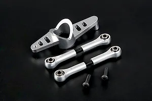 Rovan Silver Aluminium Dual Steering Mounts Set image 2
