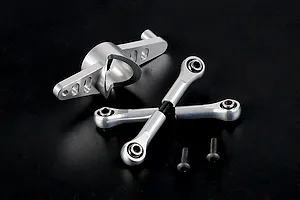 Rovan Silver Aluminium Dual Steering Mounts Set image 6