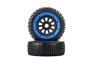 Rovan 4.7/5.5&amp;quot; V5 Dirt Buster Nail Tyres on Blue Rims - Beadlocked Wheels 2Pcs image 2