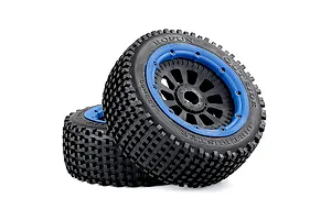 Rovan 4.7/5.5&amp;quot; V5 Dirt Buster Nail Tyres on Blue Rims - Beadlocked Wheels 2Pcs image 3