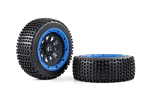 Rovan 4.7/5.5&amp;quot; V5 Dirt Buster Nail Tyres on Blue Rims - Beadlocked Wheels 2Pcs image 4